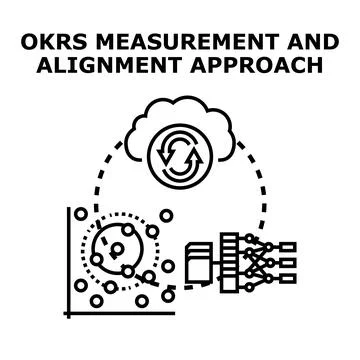 Okrs measurement and alignment approach concept Stock Illustration