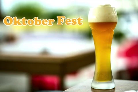 Oktober fest. beer on the background Stock Footage 115855748