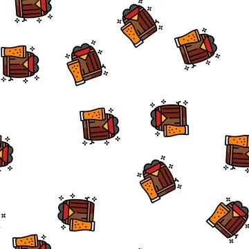 Oktoberfest autumn vector seamless pattern 库存插图