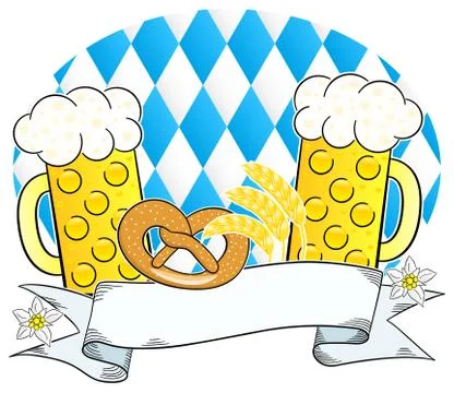 Oktoberfest background with copy space Stock Illustration