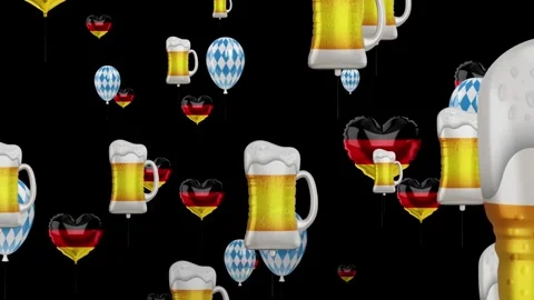 Oktoberfest balloons slow Stock Footage 310620113