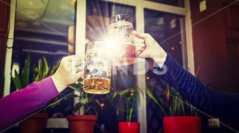 Oktoberfest, beer, alcohol, drink, pub, draft, friends, toast, Stock Photos