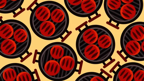 Oktoberfest Beer Mug Seamless Pattern Animated Motion Graphic Background Stock Footage 345933833