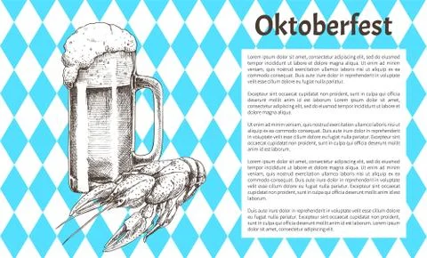 Oktoberfest Beer Objects Set Hand Drawn Icons Stock Illustration