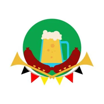 Oktoberfest Beer Pitcher Stock Illustration