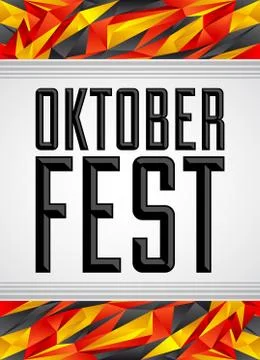 Oktoberfest celebration design, Vector modern concept bavarian colors. Stock Illustration