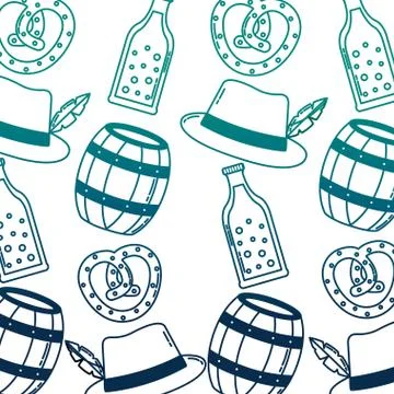 Oktoberfest germany celebration pattern Illustrazione stock