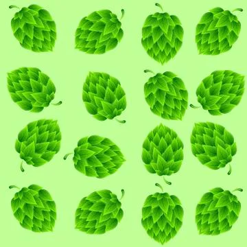 Oktoberfest hop pattern background Stock Illustration