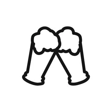 Oktoberfest icon linear vector graphics sign Stock Illustration