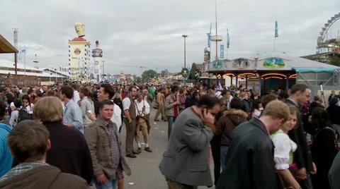 Oktoberfest Munich Crowd Stock-Footage 43660531