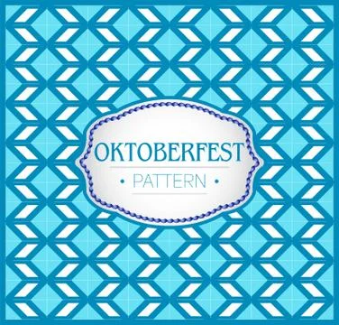 Oktoberfest pattern, Background texture and emblem. Stock Illustration