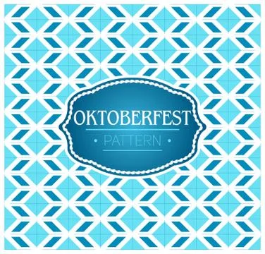 Oktoberfest pattern, Background texture and emblem. Stock Illustration