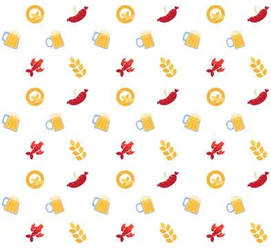 Oktoberfest pattern Stock Illustration