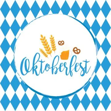 Oktoberfest poster with text Illustrazione stock
