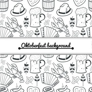 Oktoberfest seamless pattern Stock Illustration