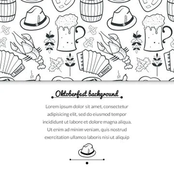 Oktoberfest seamless pattern Stock Illustration