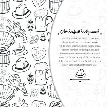 Oktoberfest seamless pattern Stock Illustration