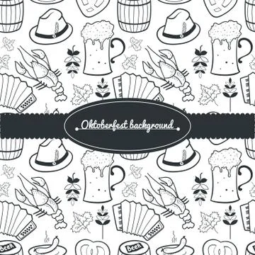 Oktoberfest seamless pattern Stock Illustration