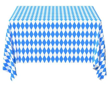 Oktoberfest square tablecloth front view isolated Stock Illustration