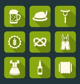 Oktoberfest Traditional Elements Illustrazione stock