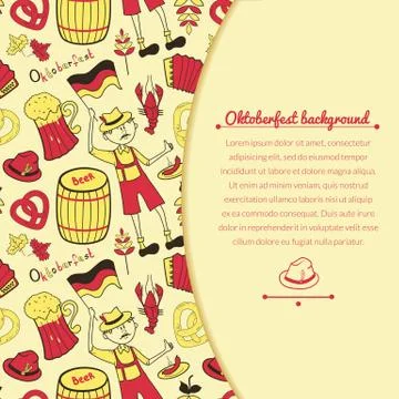 Oktoberfest vector background Stock Illustration