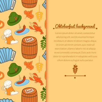 Oktoberfest vector background Stock Illustration