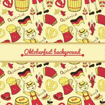 Oktoberfest vector background Stock Illustration