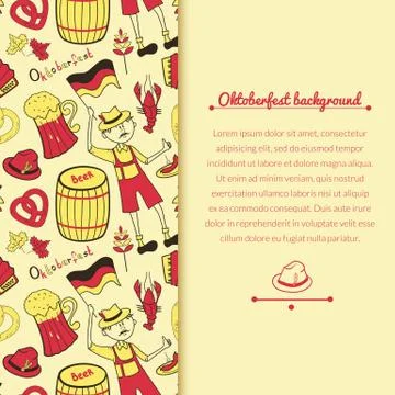 Oktoberfest vector background Stock Illustration