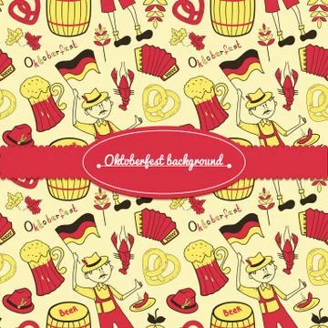 Oktoberfest vector background Stock Illustration