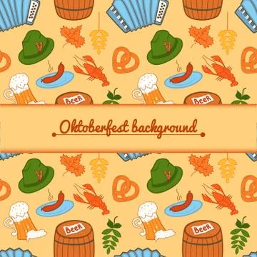 Oktoberfest vector background Stock Illustration
