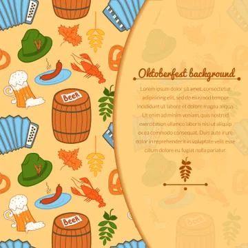 Oktoberfest vector background Stock Illustration