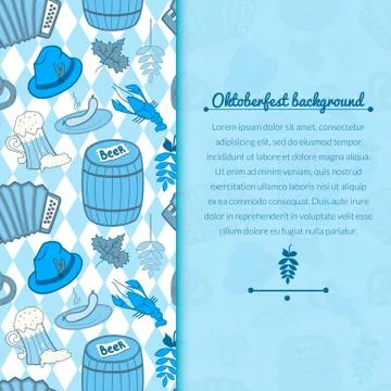 Oktoberfest vector background Stock Illustration