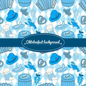 Oktoberfest vector background Stock Illustration