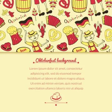 Oktoberfest vector background Stock Illustration