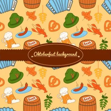 Oktoberfest vector background Stock Illustration