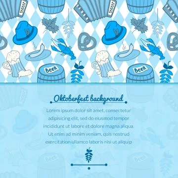 Oktoberfest vector background Stock Illustration