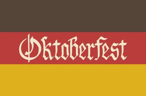 Oktoberfest vector illustration. background of the flag of Germany. Stock Illustration