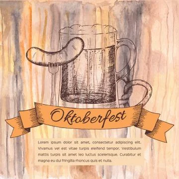 Oktoberfest vector illustration Stock Illustration