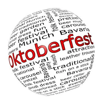 Oktoberfest wordcloud Foto stock