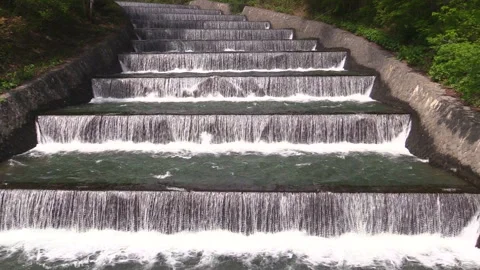Okuzawa Water Source Step-Type Overflow ... | Stock Video | Pond5