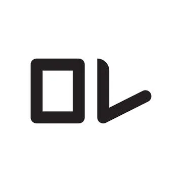 Ol initial letter vector logo icon Illustrazione stock
