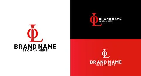 OL Monogram Logo Design ol Letter  icon Brand identity Design Stock Illustration