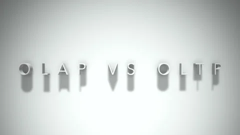 Olap vs oltp 3D title animation white text on a white background Stock Footage 299369686