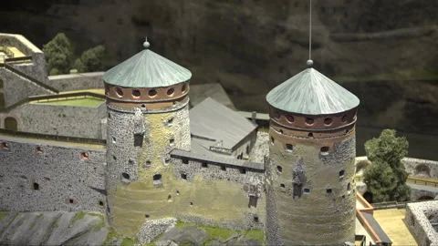 Olavinlinna model 스톡 동영상 133404065