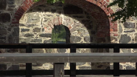 Olavinlinna outside 스톡 동영상 133404036