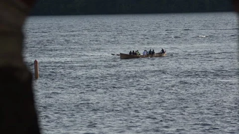 Olavinlinna rowboat 스톡 동영상 133406360