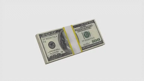Old 100 US Dollar Money Stack Animation Icon Stock Footage 341765000