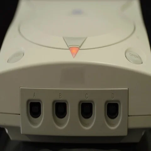 Old 128-bit console is switched off Stock Footage 69704774