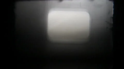Old 8mm film projector black and white Stock Footage
