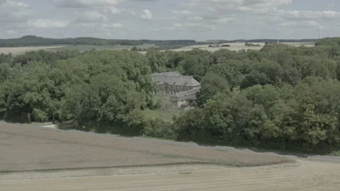 Old abandoned abbey in France Stock Footage